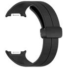 For Samsung Galaxy Watch 8 40mm / 44mm Folding Magnetic Buckle Silicone Watch Band(Black) - 2
