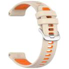For Garmin Forerunner 970 Sports Steel Buckle Two Color Silicone Watch Band(Orange) - 2