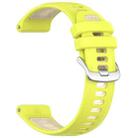 For Garmin Forerunner 970 Sports Steel Buckle Two Color Silicone Watch Band(Lime Green) - 2