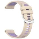 For Garmin Forerunner 970 Sports Steel Buckle Two Color Silicone Watch Band(Purple) - 2