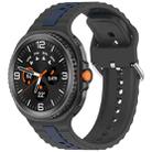 For Samsung Galaxy Watch 8 40mm / 44mm Vertical Two Color Silicone Watch Band(Gray Blue) - 1