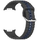 For Samsung Galaxy Watch 8 40mm / 44mm Vertical Two Color Silicone Watch Band(Gray Blue) - 2