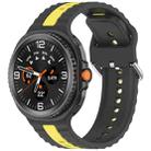 For Samsung Galaxy Watch 8 40mm / 44mm Vertical Two Color Silicone Watch Band(Gray Yellow) - 1