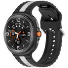 For Samsung Galaxy Watch 8 40mm / 44mm Vertical Two Color Silicone Watch Band(Black Gray) - 1