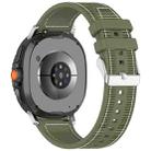 For Samsung Galaxy Watch 8 40mm / 44mm Hybrid Nylon Braid Silicone Watch Band(Spruce Green) - 1
