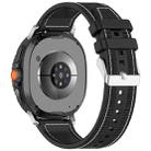 For Samsung Galaxy Watch 8 40mm / 44mm Hybrid Nylon Braid Silicone Watch Band(Black) - 1