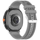 For Samsung Galaxy Watch 8 40mm / 44mm Hybrid Nylon Braid Silicone Watch Band(Gray) - 1
