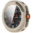 For Samsung Galaxy Watch 8 Classic / Ultra 2  Tempered Film Integrated PC Watch Case(Ivory White) - 2