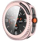 For Samsung Galaxy Watch 8 Classic / Ultra 2  Tempered Film Integrated PC Watch Case(Frosted Pink) - 2