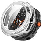 For Samsung Galaxy Watch8 Classic / Ultra 2025 Tempered Film Integrated PC Watch Cover(Frosted Silver) - 1