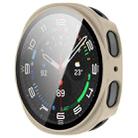 For Samsung Galaxy Watch 8 44mm Tempered Film Integrated PC Watch Case(Ivory White) - 2