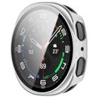 For Samsung Galaxy Watch 8 40mm Tempered Film Integrated PC Watch Case(Frosted Silver) - 2