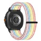 For Samsung Galaxy Watch 8 40 / 44mm Nylon Hook and Loop Fastener Watch Band(Rainbow) - 2