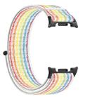 For Samsung Galaxy Watch 8 40 / 44mm Nylon Hook and Loop Fastener Watch Band(Rainbow) - 3