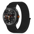 For Samsung Galaxy Watch 8 40 / 44mm Nylon Hook and Loop Fastener Watch Band(Black) - 1