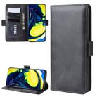 Wallet Stand Leather Cell Phone Case for Galaxy A80，with Wallet & Holder & Card Slots(Black) - 1