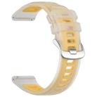 22mm Jelly Silicone Watch Band(Yellow) - 3
