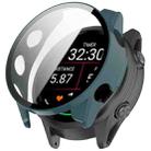 For Garmin Forerunner 570 42mm Tempered Film Integrated PC Watch Case(Green) - 1