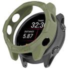 For Garmin Forerunner 570 42mm Hollow Armor Half Coverage TPU Watch Protective Case(Green) - 1
