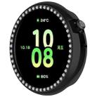 For Honor Watch Fit Single Row Diamond Half Coverage Hollow TPU Watch Case(Black) - 2
