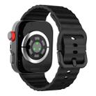 For Huawei Watch Fit 4 Pro / Fit 4 / Fit 3 Wave Texture Solid Color Silicone Watch Band(Black) - 2