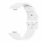 For Huawei Watch Fit 4 Pro / Fit 4 / Fit 3 Wave Texture Solid Color Silicone Watch Band(White) - 3