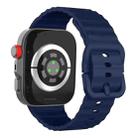 For Huawei Watch Fit 4 Pro / Fit 4 / Fit 3 Wave Texture Solid Color Silicone Watch Band(Midnight Blue) - 2
