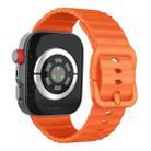 For Huawei Watch Fit 4 Pro / Fit 4 / Fit 3 Wave Texture Solid Color Silicone Watch Band(Orange) - 2