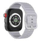 For Huawei Watch Fit 4 Pro / Fit 4 / Fit 3 Wave Texture Solid Color Silicone Watch Band(Light Gray) - 2