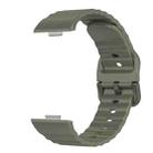 For Huawei Watch Fit 4 Pro / Fit 4 / Fit 3 Wave Texture Solid Color Silicone Watch Band(Army Green) - 3