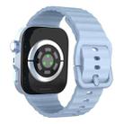 For Huawei Watch Fit 4 Pro / Fit 4 / Fit 3 Wave Texture Solid Color Silicone Watch Band(Light Blue) - 2