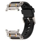 For Samsung Galaxy Watch Ultra 47mm Metal Watch Connector Silicone Watch Band(Titanium Black) - 2