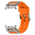 For Samsung Galaxy Watch Ultra 47mm Metal Watch Connector Silicone Watch Band(Titanium Orange) - 2