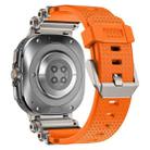 For Samsung Galaxy Watch Ultra 47mm Metal Watch Connector Silicone Watch Band(Titanium Orange) - 3