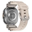 For Samsung Galaxy Watch Ultra 47mm Metal Watch Connector Silicone Watch Band(Titanium Starlight) - 3