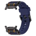 For Samsung Galaxy Watch Ultra 47mm Metal Watch Connector Silicone Watch Band(Black Blue) - 2