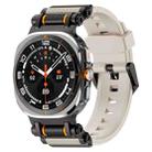 For Samsung Galaxy Watch Ultra 47mm Metal Watch Connector Silicone Watch Band(Black Starlight) - 1