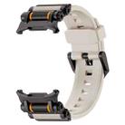 For Samsung Galaxy Watch Ultra 47mm Metal Watch Connector Silicone Watch Band(Black Starlight) - 2