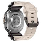 For Samsung Galaxy Watch Ultra 47mm Metal Watch Connector Silicone Watch Band(Black Starlight) - 3