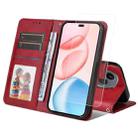 For Honor 400 Pro Global ENKAY Card Wallet Calf Texture Leather Phone Case with Full Glue Coverage Soft Hydrogel Film(Red) - 1