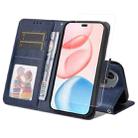 For Honor 400 Pro Global ENKAY Card Wallet Calf Texture Leather Phone Case with Full Glue Coverage Soft Hydrogel Film(Blue) - 1