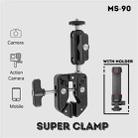 JMARY MS-90 For Action Cameras Super Clamp Mount Magic Arm Double Ball Head Adapter - 2