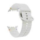 For Samsung Galaxy Watch 8 40mm / 44mm Wavy Grain Stitched Color Buckle Silicone Watch Band(Starlight) - 3