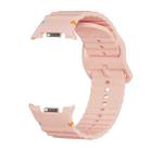 For Samsung Galaxy Watch 8 40mm / 44mm Wavy Grain Stitched Color Buckle Silicone Watch Band(Pink) - 2