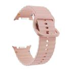 For Samsung Galaxy Watch 8 40mm / 44mm Wavy Grain Stitched Color Buckle Silicone Watch Band(Pink) - 3