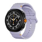 For Samsung Galaxy Watch 8 40mm / 44mm Wavy Grain Stitched Color Buckle Silicone Watch Band(Purple) - 1