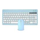 2858+030 Rechargeable Wireless Bluetooth Keyboard Silent Mouse Set with 800/1200/1600 DPI(Baby Blue) - 1
