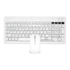 2858+030 Rechargeable Wireless Bluetooth Keyboard Silent Mouse Set with 800/1200/1600 DPI(White) - 1