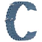 For Samsung Galaxy Watch 7 40 / 44mm Marine Silver Buckle Silicone Watch Band(Blue) - 3