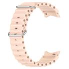 For Samsung Galaxy Watch 7 40 / 44mm Marine Silver Buckle Silicone Watch Band(Light Pink) - 2